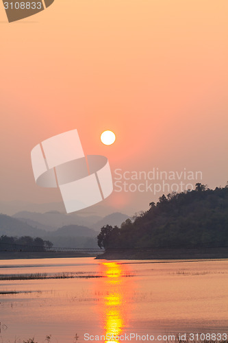 Image of Sunset at lake