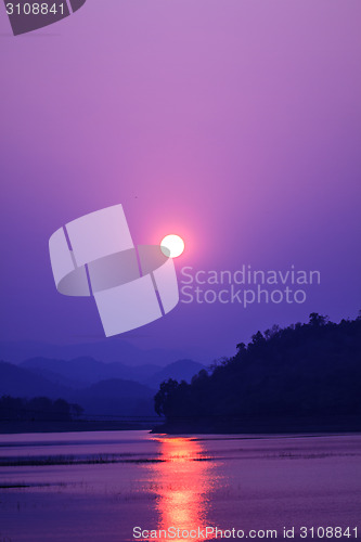 Image of Sunset at lake