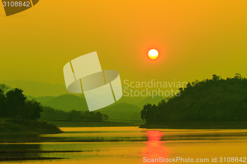 Image of Sunset at lake