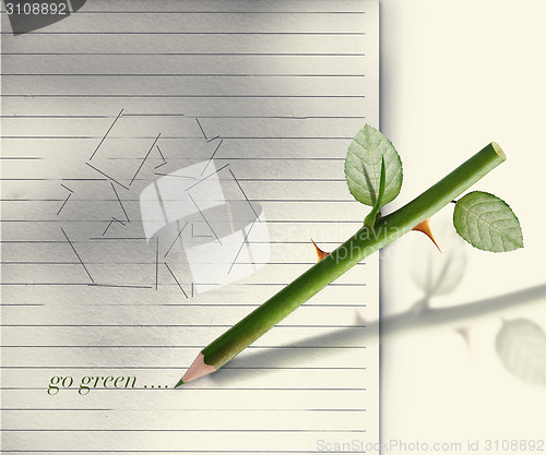 Image of Green pencil 