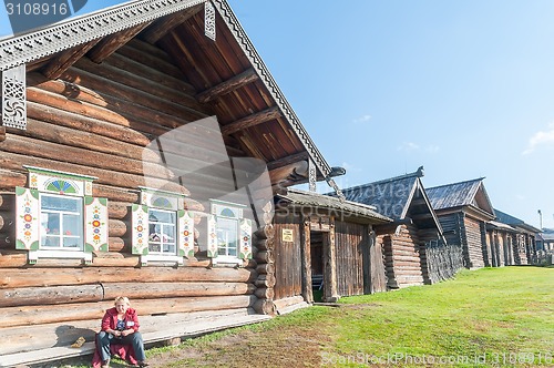 Image of Wooden estate of peasant of 19th century