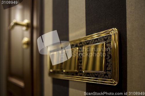 Image of golden button Light Switch