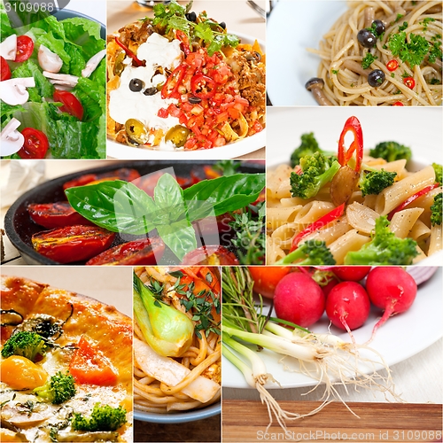 Image of healthy Vegetarian vegan food collage