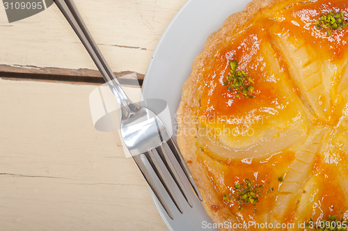 Image of fresh pears pie dessert cake 