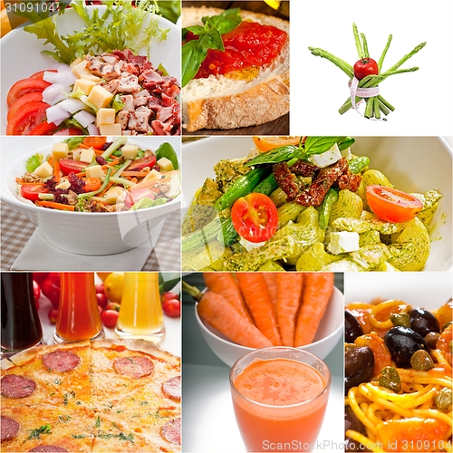 Image of healthy Vegetarian vegan food collage