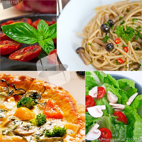 Image of healthy Vegetarian vegan food collage