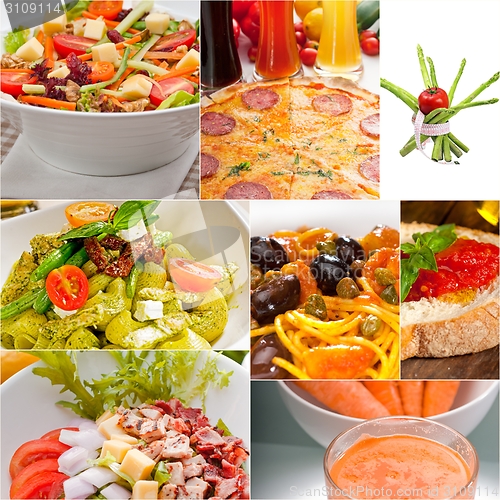 Image of healthy Vegetarian vegan food collage