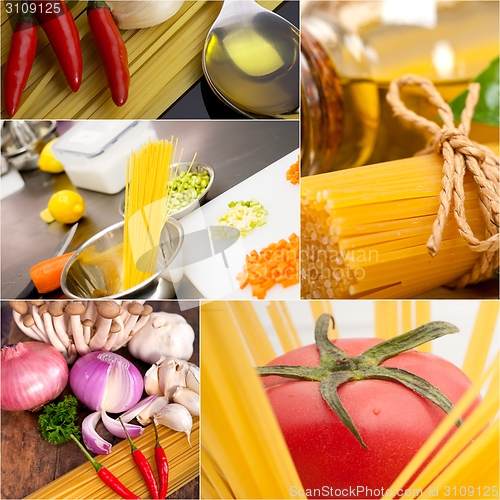 Image of healthy Vegetarian vegan food collage