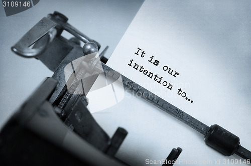 Image of Old typewriter with paper