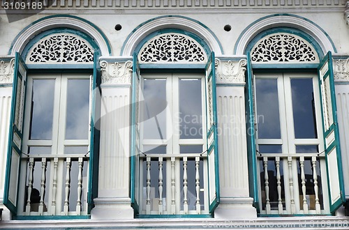 Image of Traditional building in Chinatown of Singapore