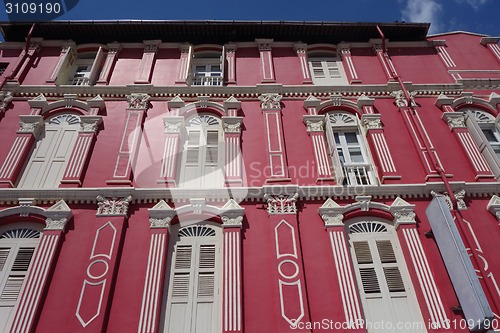 Image of Traditional building in Chinatown of Singapore