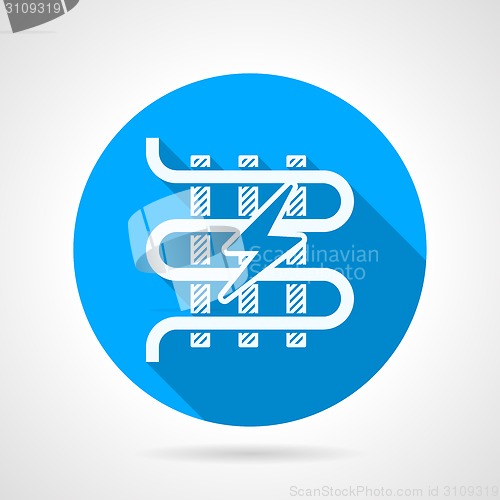 Image of Round vector icon for electrical underfloor heating