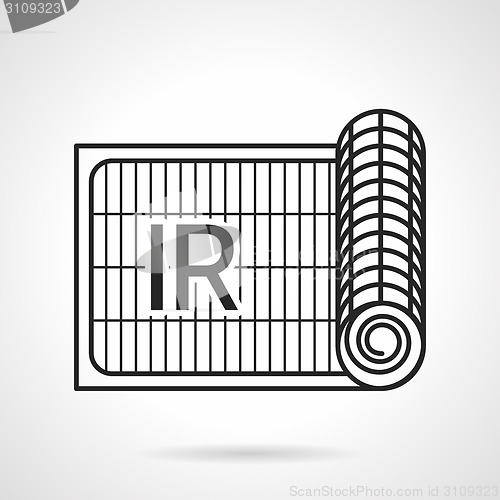 Image of Radiant underfloor heating vector icon