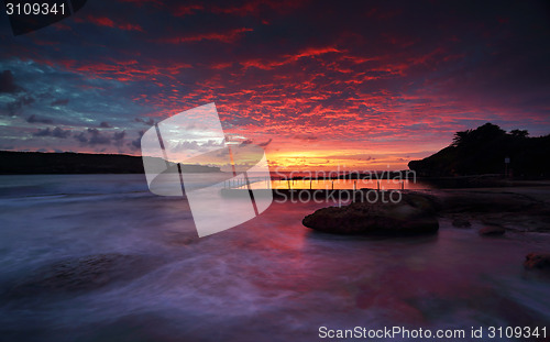 Image of Sensational  sunrise at Malabar rock pool Sydney
