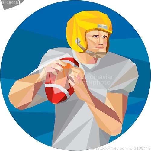 Image of American Football Quarterback QB Low Polygon