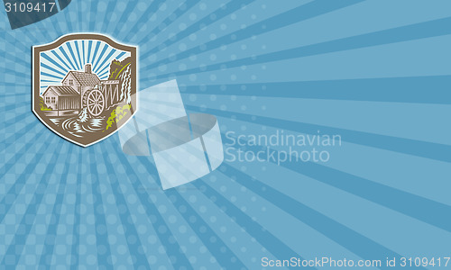 Image of Business card Watermill House Shield Retro