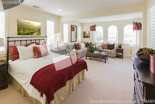 Image of Beautiful New Custom Bedroom Interior