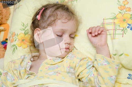 Image of Girl sleeping in bed