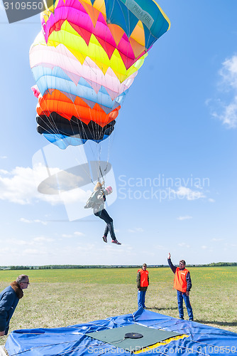 Image of Competition of parachutists on landing accuracy