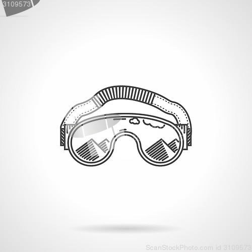 Image of Black line ski glasses