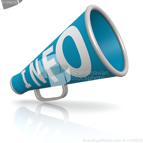 Image of Blue info megaphone