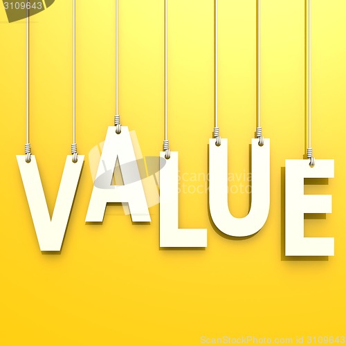 Image of Value word in yellow background