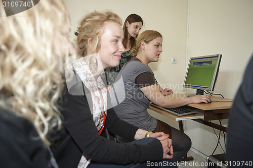 Image of Female students in classroom