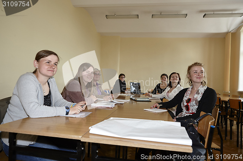 Image of Female students in classroom