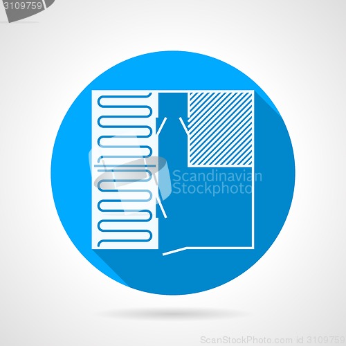 Image of Heated floor flat vector icon