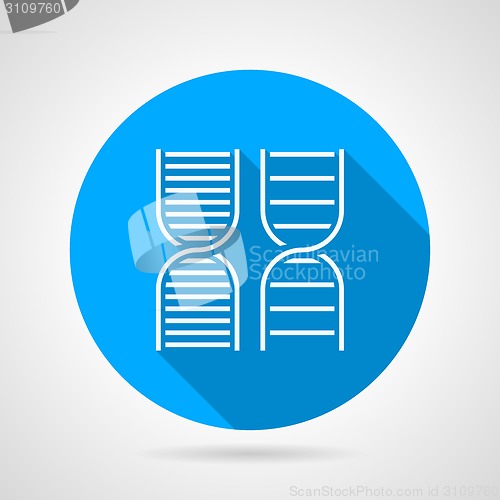 Image of Round vector icon for DNA