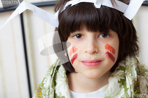 Image of boy in a American Indian image