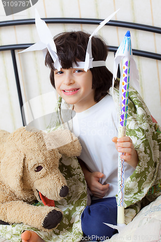 Image of smiling boy in the American Indian image