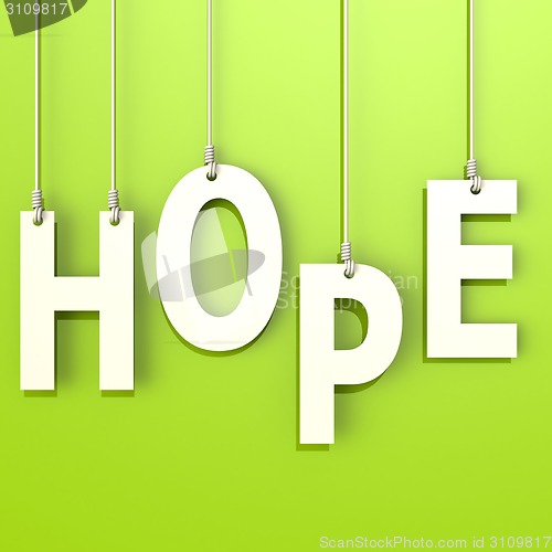 Image of Hope word in green background