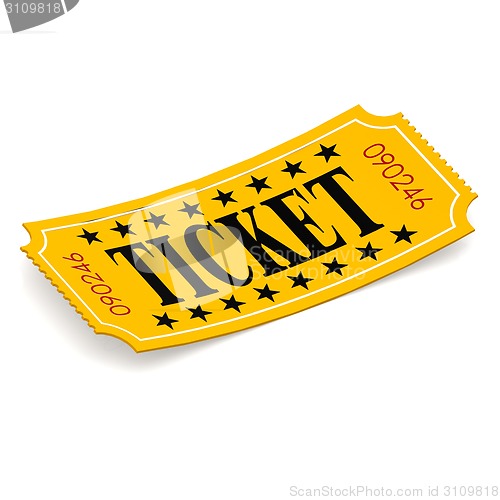 Image of Ticket on white background