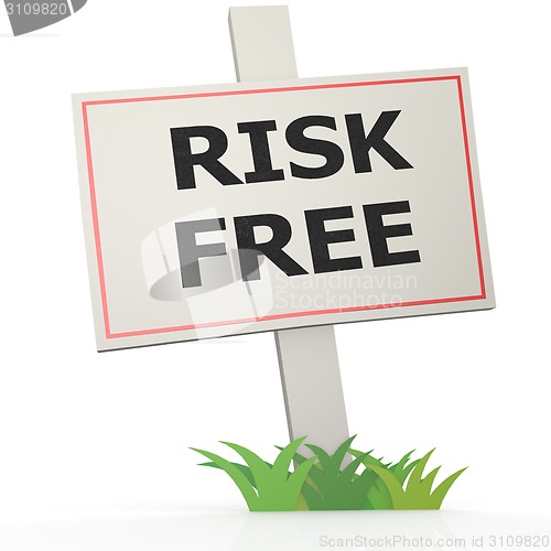 Image of White banner with risk free