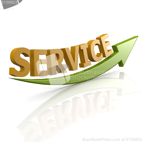 Image of Green arrow  service word