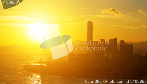 Image of hong kong sunset