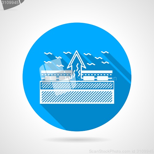 Image of Under floor heating flat vector icon