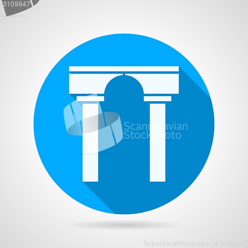 Image of Flat vector icon for arch with column