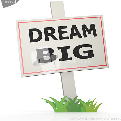 Image of White banner with dream big