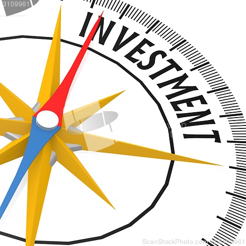 Image of Compass with investment word
