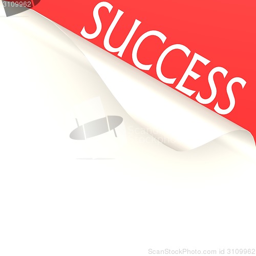 Image of Success word with white paper