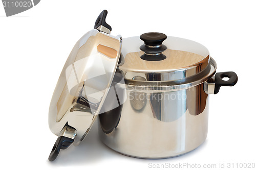 Image of Large comfortable pot on a white background.