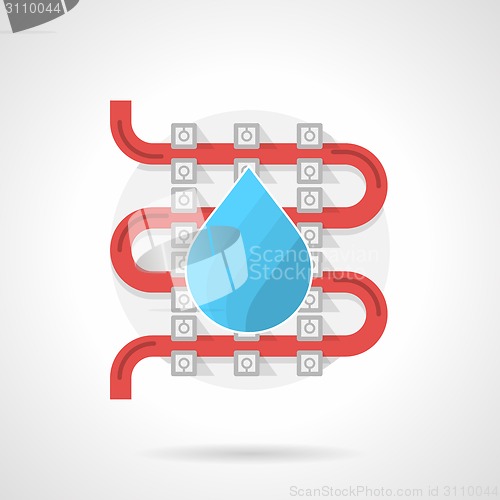 Image of Colorful vector icon for water heated floor