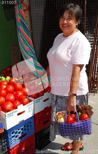 Image of Buying vegetables