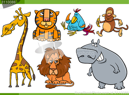 Image of animals cartoon characters set