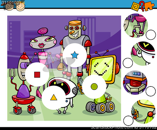 Image of match pieces game cartoon