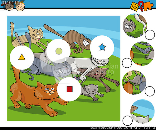 Image of match pieces game cartoon