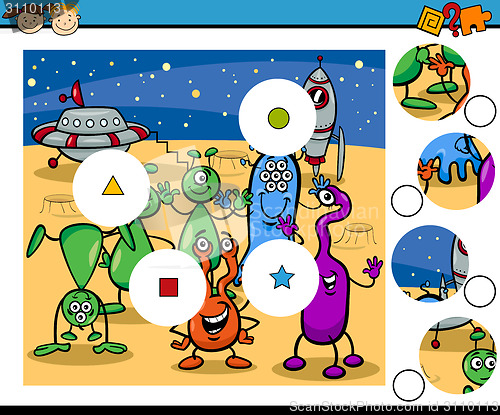 Image of match pieces game cartoon