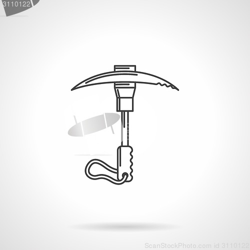 Image of Black vector icon for ice axe
